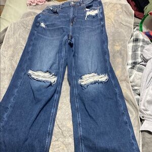 Super High Rise Baggy Wide Leg Jeans for Women